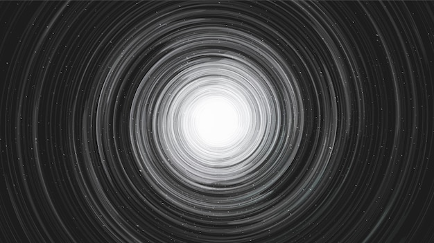 Gray and White Black hole on Galaxy background with Milky Way spiral,Universe and starry concept