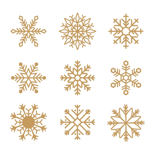 Great design holiday snowflakes isolate on blue background Vector illustration