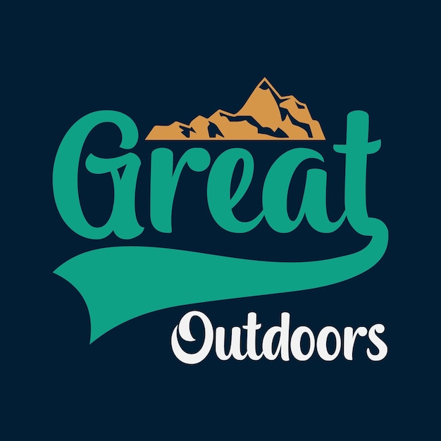 Great Outdoors Camping T shirt Design