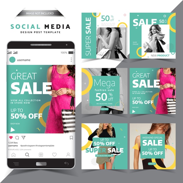 Great Sale Social Media Post Design Template