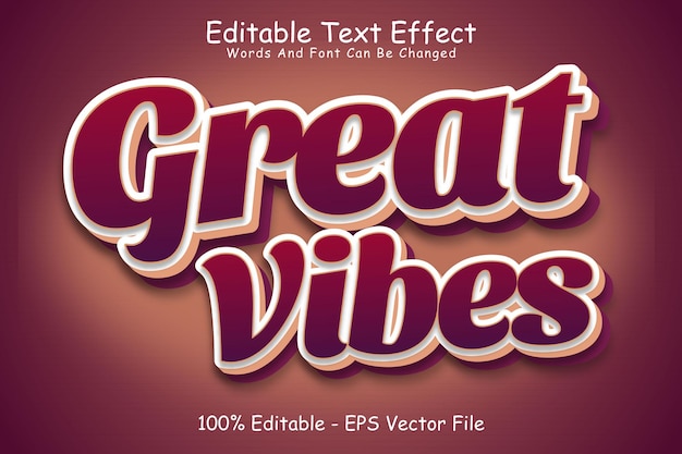 Great Vibes Editable Text Effect 3 Dimension Emboss Modern Style