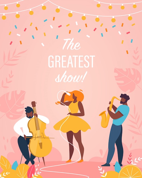 Greatest Show Vertical poster Jazz Band Performing 