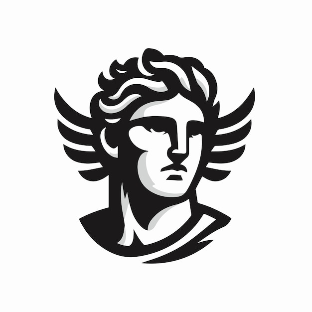 Vector greek god hermes logo vector