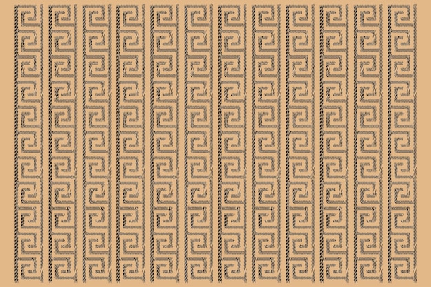 Vector greek key pattern and geometric shapes