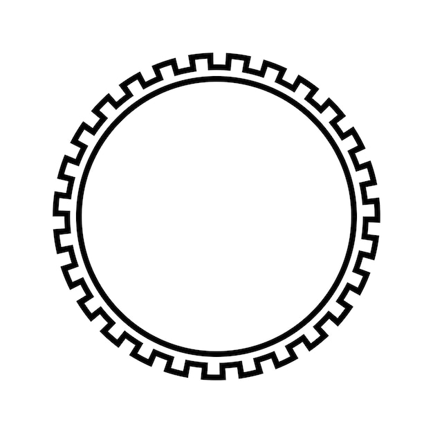 Greek key round frame Typical egyptian assyrian and greek motives circle border