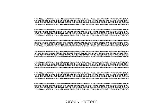 Greek roman pattern border decorative ornament Ancient Greek meander vector design wave