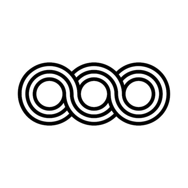 Greek waves chain style vector symbol or logo.