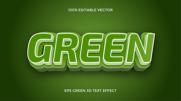 Green 3D Style Text Effect