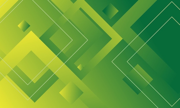 Green Abstract Background With Square Shape Vector Illustration