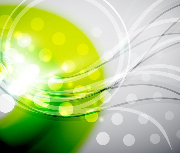 Green abstract wave background