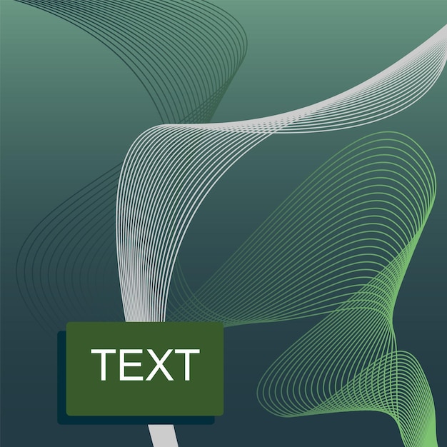 Green abstract wave Vector background illustration with text EPS10