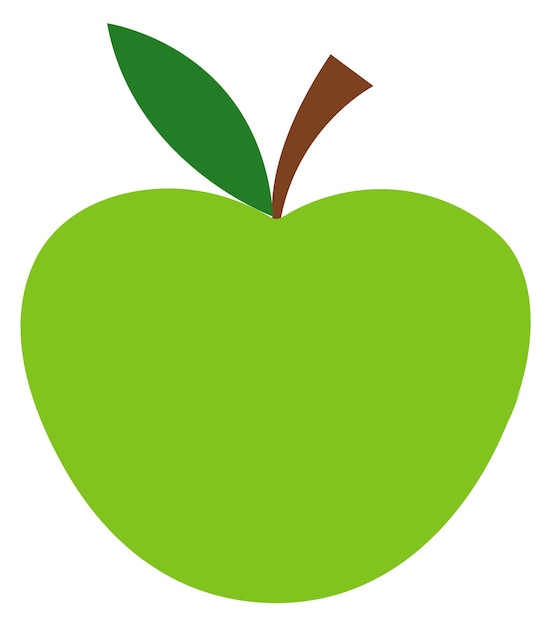 Green apple icon Teacher day symbol Fruit sign