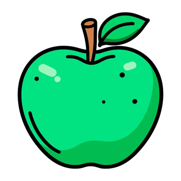 Green apple vector illustration