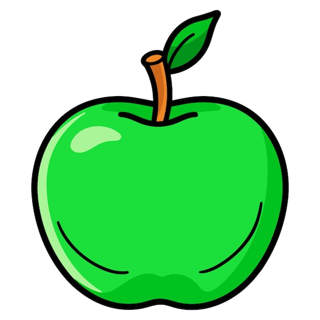 Green apple vector illustration