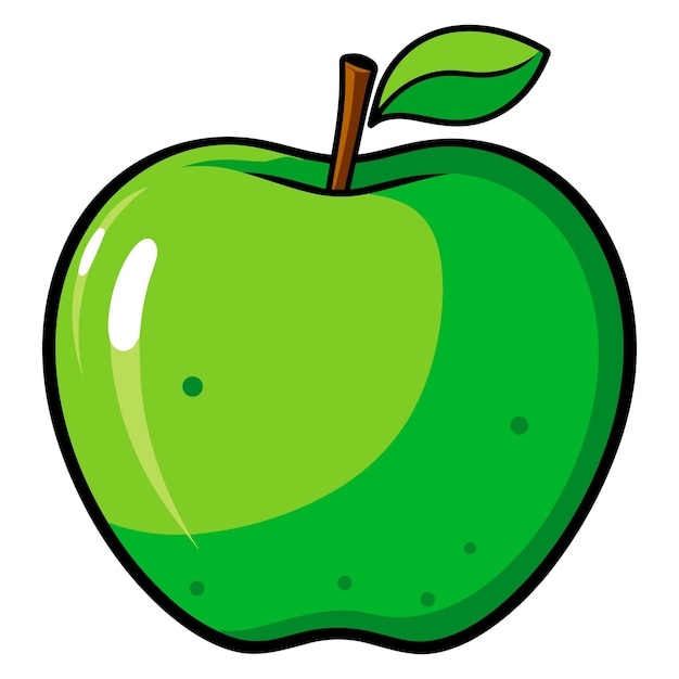 Green apple vector illustration