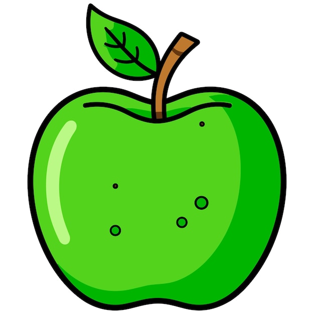 Green apple vector illustration