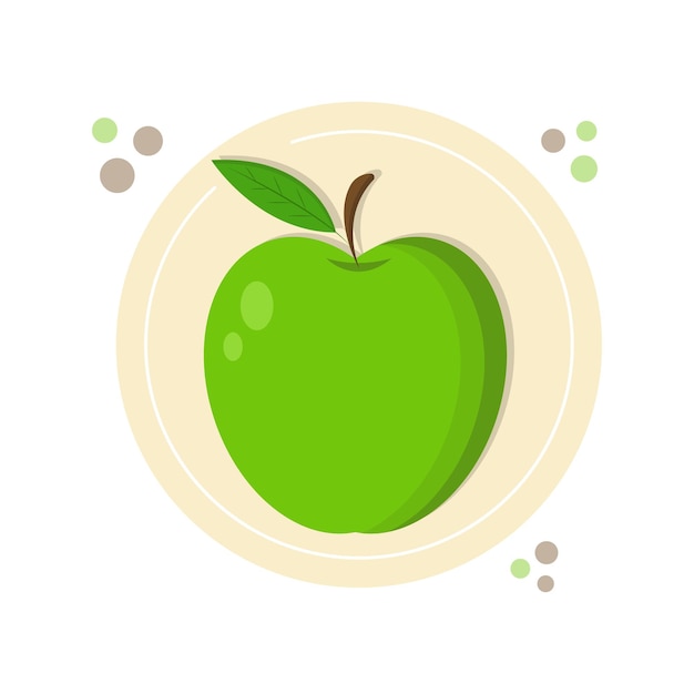 Green applein flat design