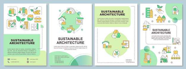 Green architecture brochure template