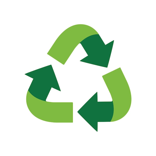 Green arrow, recycling symbol of ecologically pure funds