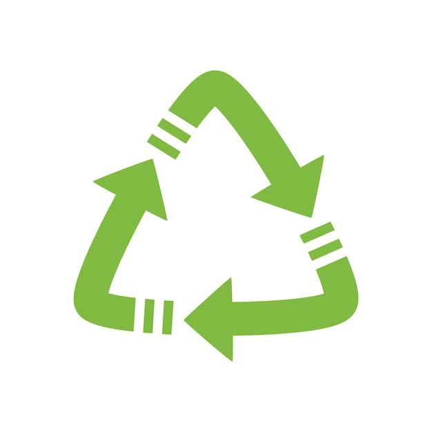 Green arrow, recycling symbol of ecologically pure funds