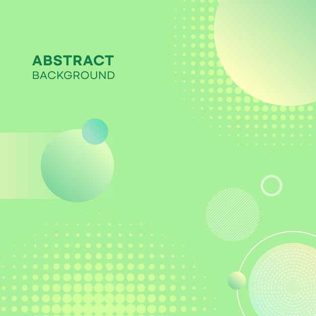 A green background with circles and dots that say abstract.