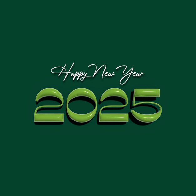 Vector green background with a green background that says happy new year