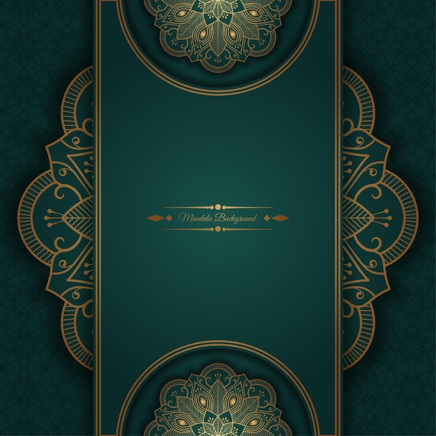 Green background with mandala ornament