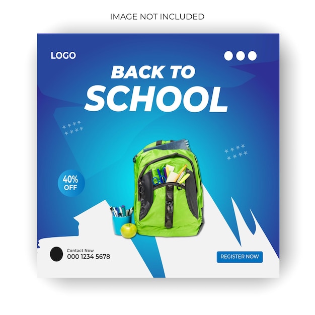 Vector a green backpack with the back to school written on it