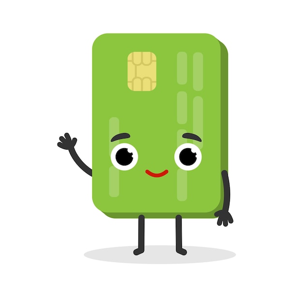 Green Bank Card Character Online Payment emoji