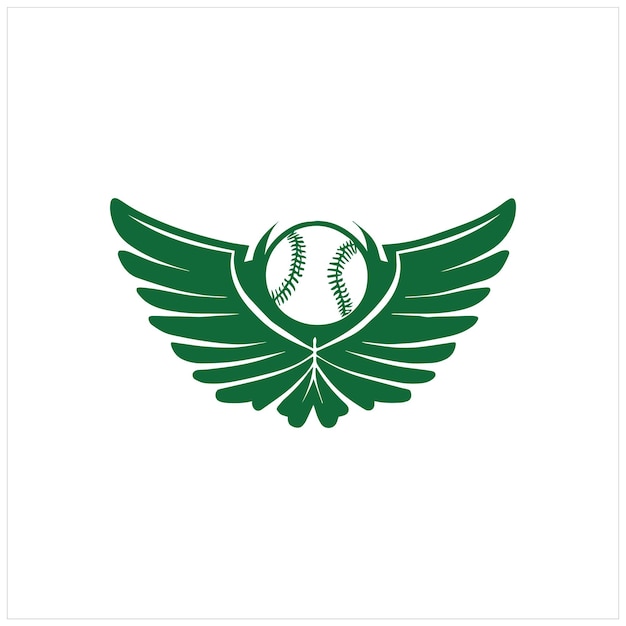 A green baseball with a white background and a green design that says " baseball ".