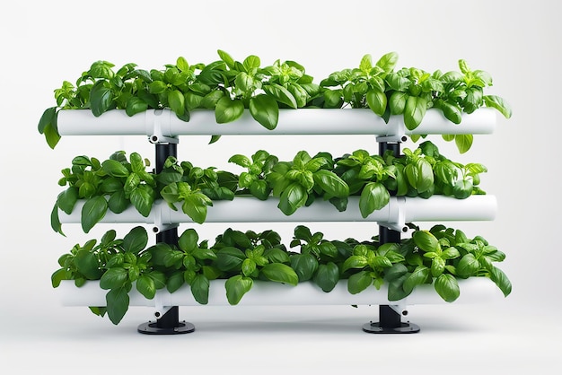 green beans are growing on a white shelf