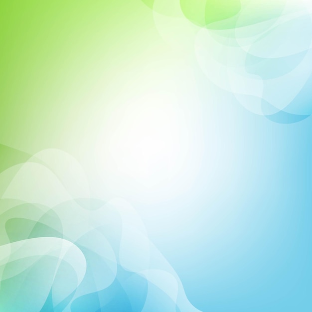 Green And Blue Dinamic Background And Line With Gradient Mesh, Vector Illustration