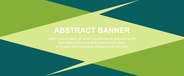 A green and blue poster that says abstract banner.