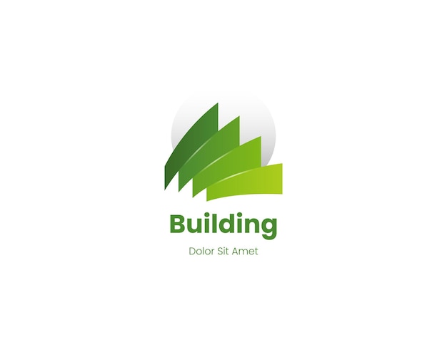 Green building business logo design