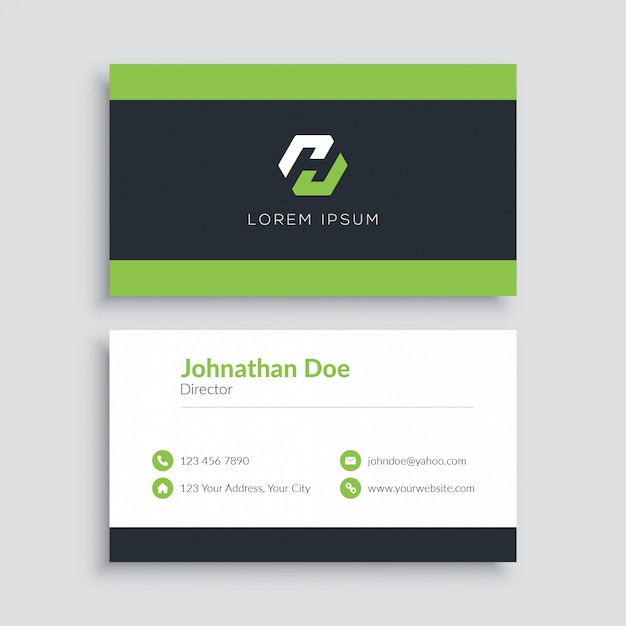 Green Business Card Template