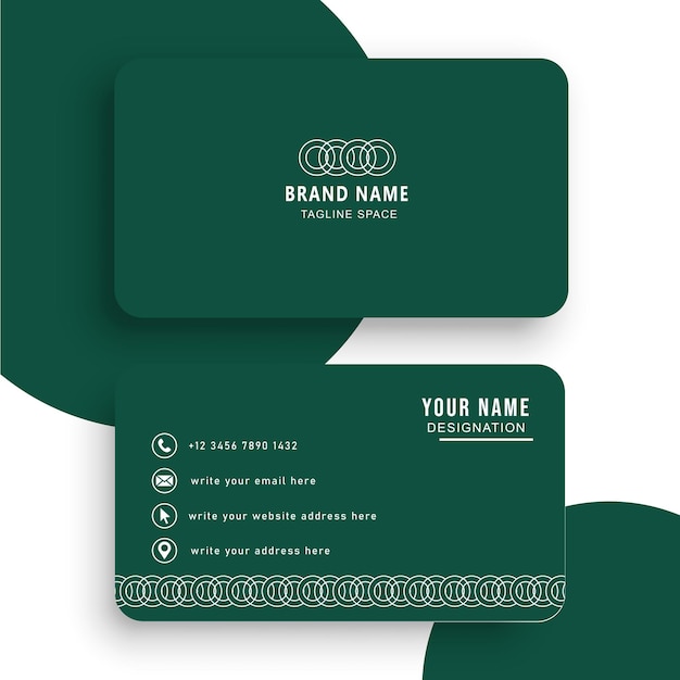 Green  Business card vector design