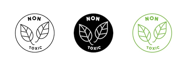 Green care and non-toxic from science technology. Label non toxic for cosmetic. Eco chemical symbol. Environmental chemistry are already certified safety for user product.