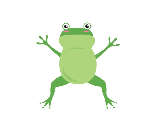 Green cartoon frog