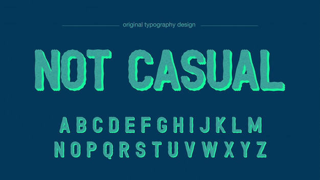 Green Cartoonish Artistic Font