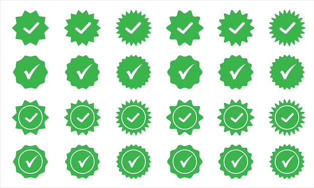 Green check mark set