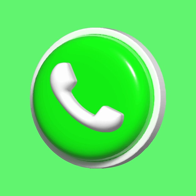 A green circle with a phone icon in the center.