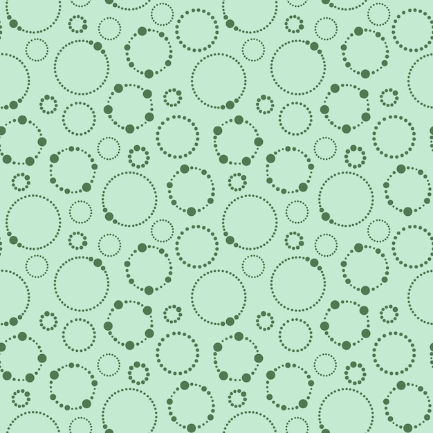 Green circles monochrome abstract pattern