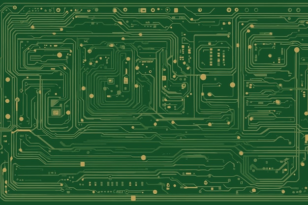 green circuits tech pc illustration