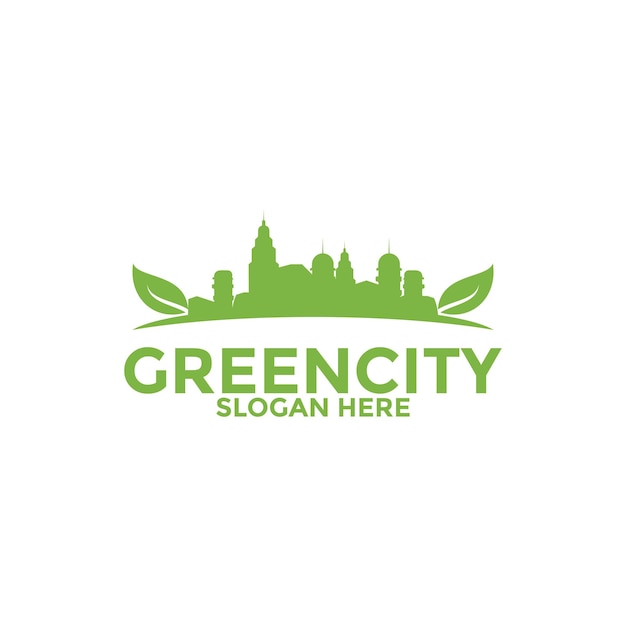 Vector green city logo icon good city logo vector template