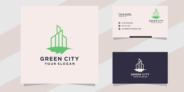 Green city logo template