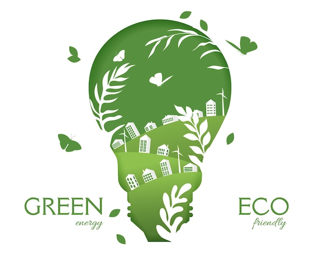 Green city nature and renewable energy green energy and natural resource conservation