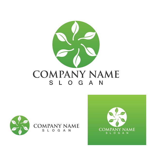 Green Clover Leaf Logo Template Design