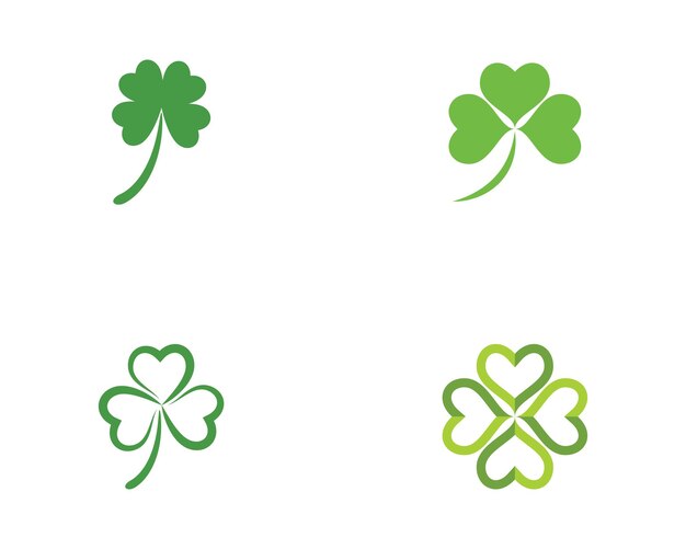 Green Clover Leaf Logo Template