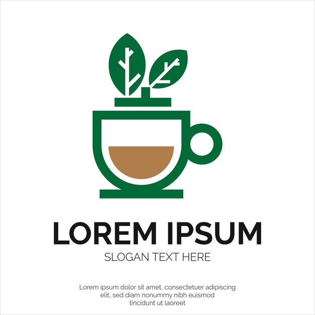 Green Coffee and Leaf Logo design