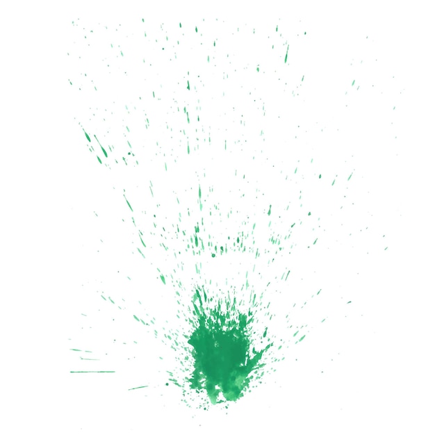 Green color brush splatter or splash